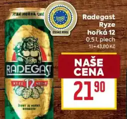 Billa Radegast Ryze hořká 12 nabídka