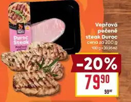 Billa Vepřová pečeně steak Duroc nabídka