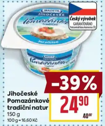 Billa Madeta Jihočeské Pomazánkové tradiční natur nabídka