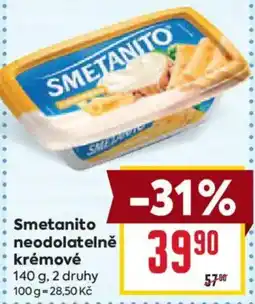 Billa Smetanito neodolatelně krémové nabídka
