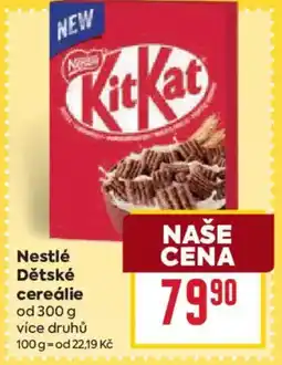 Billa Nestlé Dětské cereálie nabídka