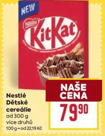 Billa Nestlé Dětské cereálie nabídka