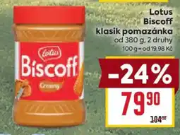Billa Lotus Biscoff klasik pomazánka nabídka