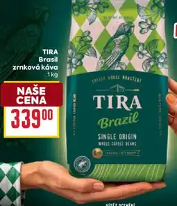 Billa TIRA Brasil zrnková káva nabídka