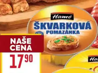 Billa Hamé Škvarková pomazánka nabídka