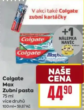 Billa Colgate Max Zubní pasta nabídka