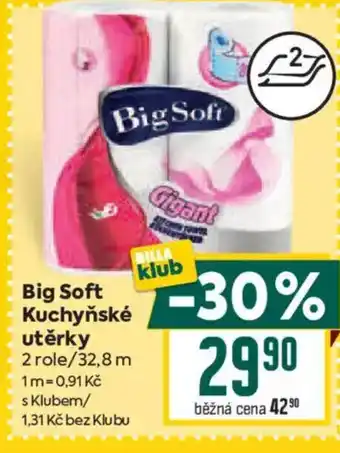 Billa Big Soft Kuchyňské utěrky nabídka