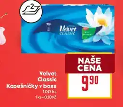 Billa Velvet Classic Kapešníčky v boxu nabídka