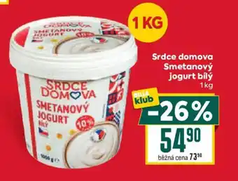 Billa Srdce domova Smetanový jogurt bílý nabídka