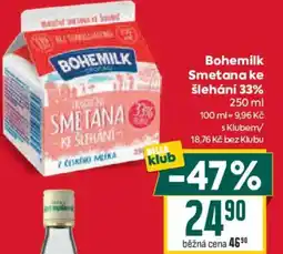 Billa Bohemilk Smetana ke šlehání 33% nabídka