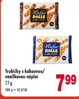 Qanto Trubičky s kakaovou/ vanilkovou náplní nabídka