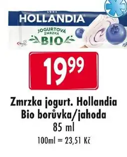 Qanto Zmrzka jogurt. Hollandia Bio borůvka/jahoda nabídka