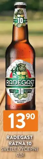 Qanto Radegast rázná 10 světlé výčepní nabídka
