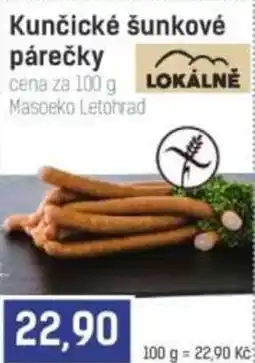 Konzum Kunčické šunkové párečky nabídka