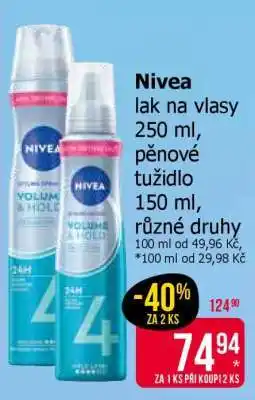 Teta Nivea lak na vlasy 250 ml, pěnové tužidlo 150 ml, různé druhy nabídka
