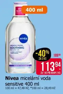 Teta Nivea micelární voda sensitive 400 ml nabídka
