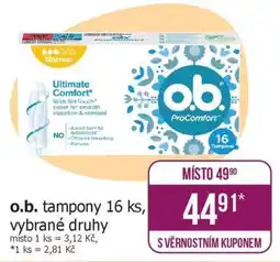 Teta o.b. tampony 16 ks nabídka