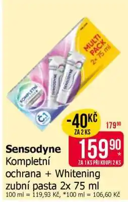 Teta Sensodyne Kompletní ochrana + Whitening zubní pasta 2x 75 ml nabídka