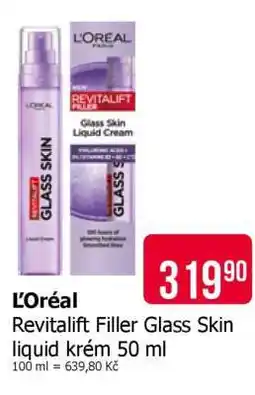 Teta L'Oréal Revitalift Filler Glass Skin liquid krém 50 ml nabídka