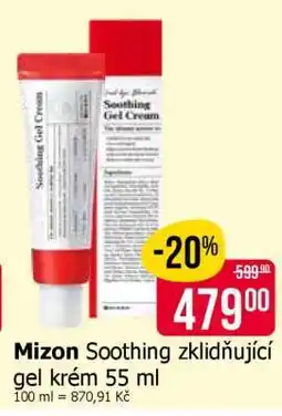 Teta Mizon Soothing zklidňující gel krém 55 ml nabídka