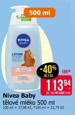 Teta Nivea Baby tělové mléko 500 ml nabídka