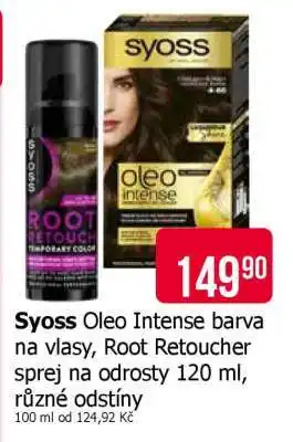 Teta Syoss Oleo Intense barva na vlasy, Root Retoucher sprej na odrosty nabídka