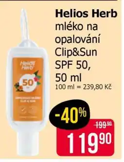 Teta Helios Herb mléko na opalování Clip&Sun SPF 50, 50 ml nabídka