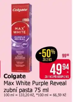 Teta Colgate Max White Purple Reveal zubní pasta 75 ml nabídka