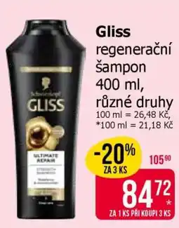 Teta Gliss regenerační šampon 400 ml, různé druhy nabídka