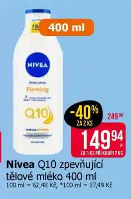 Nivea Q10 zpevňující tělové mléko 400 ml