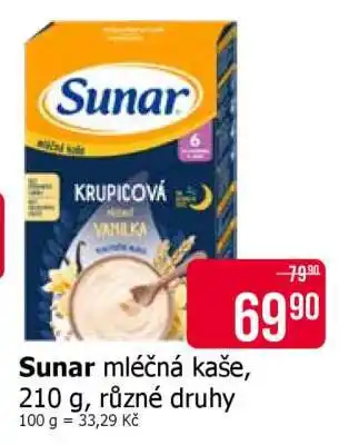Teta Sunar mléčná kaše nabídka