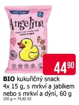Teta BIO kukuřičný snack nabídka