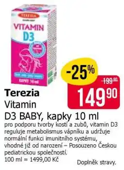 Teta Terezia Vitamin D3 BABY kapky 10 ml nabídka