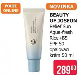 Teta BEAUTY OF JOSEON Relief Sun Aqua-fresh Rice+B5 SPF 50 opalovací krém 50 ml nabídka