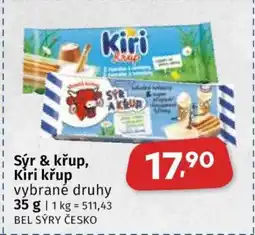 Coop Sýr & křup, Kiri křup nabídka