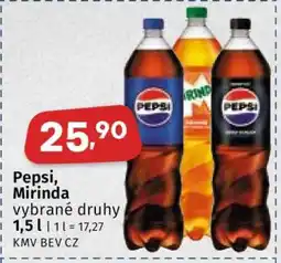 Coop Pepsi, Mirinda nabídka