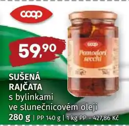Coop Sušená rajčata nabídka