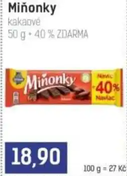 Konzum Miňonky kakaovė nabídka