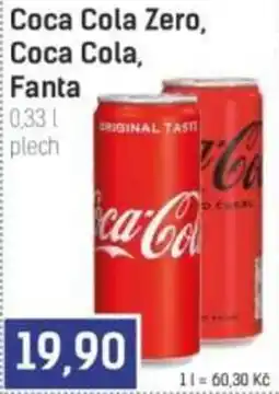 Konzum Coca Cola Zero, Coca Cola, Fanta nabídka