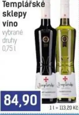 Konzum Templářské sklepy víno nabídka