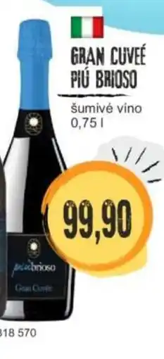 Konzum Gran cuvee più brioso šumivé víno nabídka
