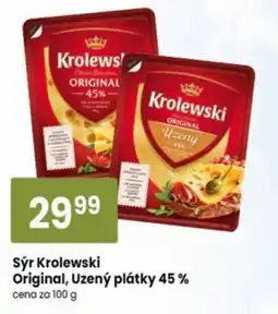 TEMPO Sýr Krolewski Original, Uzený plátky 45% nabídka