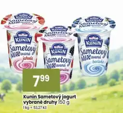 TEMPO Kunín Sametový jogurt nabídka