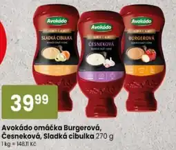 TEMPO Avokádo omáčka Burgerová, Česneková, Sladká cibulka nabídka