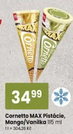 TEMPO Cornetto MAX Pistácie, Mango/Vanilka nabídka