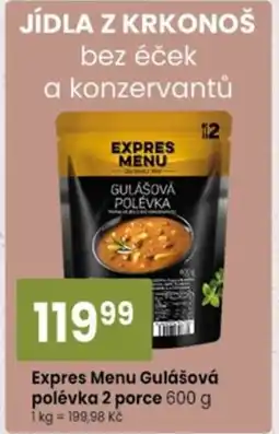 TEMPO Expres Menu Gulášová polévka 2 porce nabídka