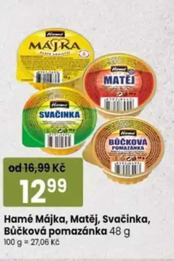 TEMPO Hamé Májka, Matěj, Svačinka, Bůčková pomazánka nabídka