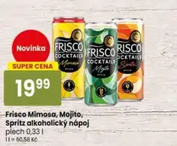 TEMPO Frisco Mimosa, Mojito, Spritz alkoholický nápoj nabídka