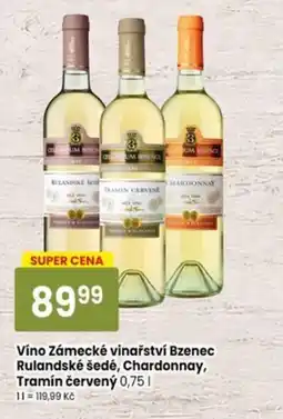 TEMPO Víno Zámecké vinařství Bzenec Rulandské šedé, Chardonnay, Tramín červený nabídka
