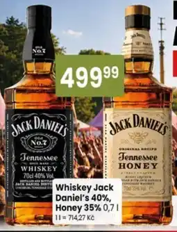 TEMPO Whiskey Jack Daniel's 40%, Honey 35% nabídka